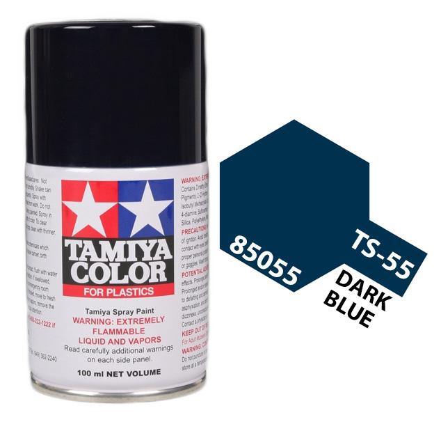 Tamiya 85055 TS-55 Dark Blue Lacquer Spray Paint 100ml TAM85055 - A-Z Toy Hobby