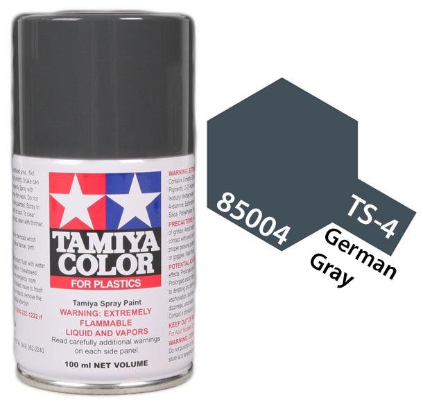Tamiya 85004 TS-4 German Gray Lacquer Spray Paint 100ml TAM85004 - A-Z Toy Hobby