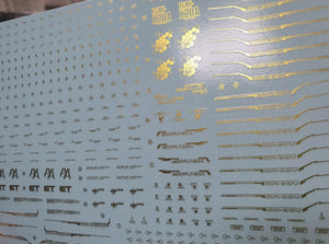 Delpi Gold Water Decal For MGEX Strike Freedom - A-Z Toy Hobby