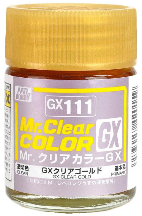 Mr. Hobby GX111 Mr. Clear Color GX Clear Gold Lacquer Paint 18ml - A-Z Toy Hobby