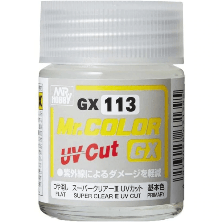 Mr. Hobby GX113 Mr. Color GX Super Clear III UV Cut Flat Lacquer Paint 18ml - A-Z Toy Hobby