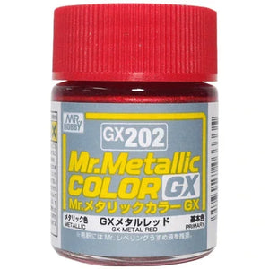 Mr. Hobby GX202 Mr. Metallic Color GX Metal Red Lacquer Paint 18ml - A-Z Toy Hobby