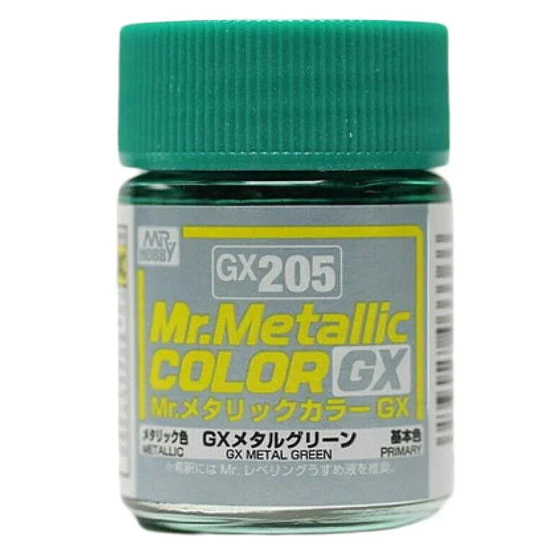 Mr. Hobby GX205 Mr. Metallic Color GX Metal Green Lacquer Paint 18ml - A-Z Toy Hobby