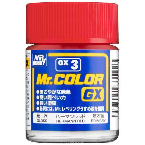 Mr. Hobby GX3 Mr. Color GX Gloss Hermann Red Lacquer Paint 18ml - A-Z Toy Hobby