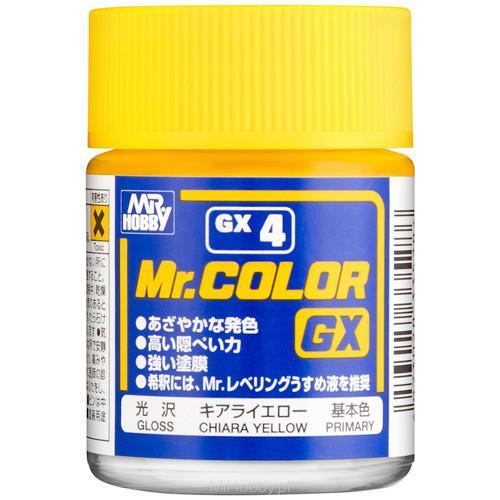 Mr. Hobby GX4 Mr. Color GX Gloss Chiara Yellow Lacquer Paint 18ml - A-Z Toy Hobby