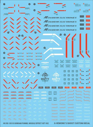 G-Rework Water Decal For HG RX-105 Xi - A-Z Toy Hobby