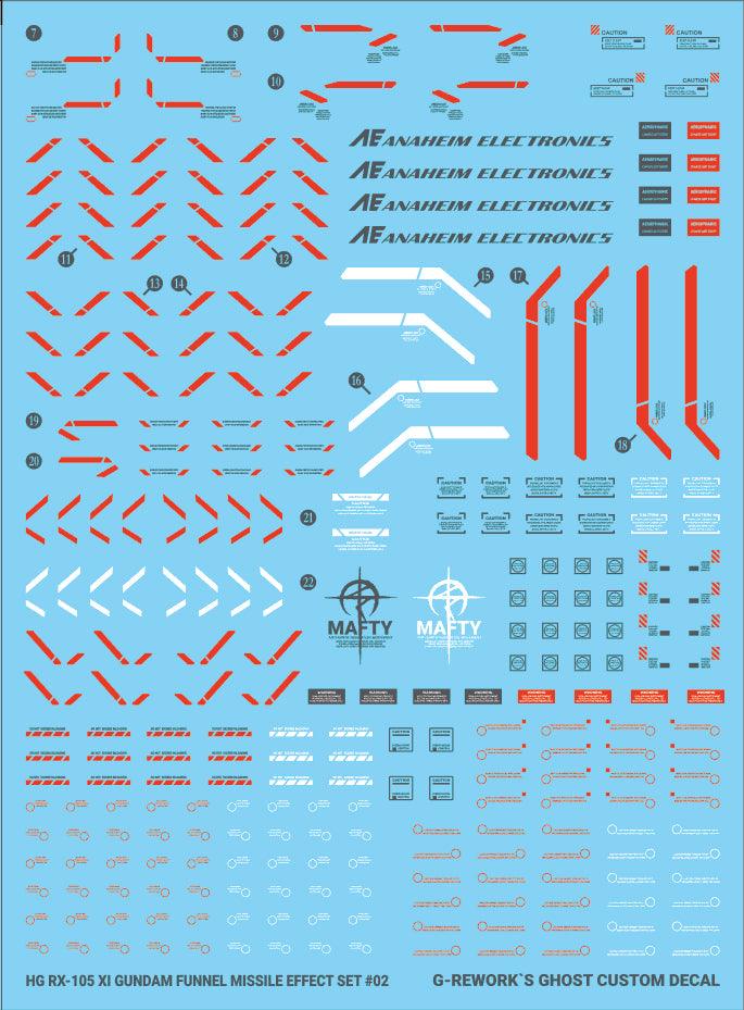 G-Rework Water Decal For HG RX-105 Xi - A-Z Toy Hobby