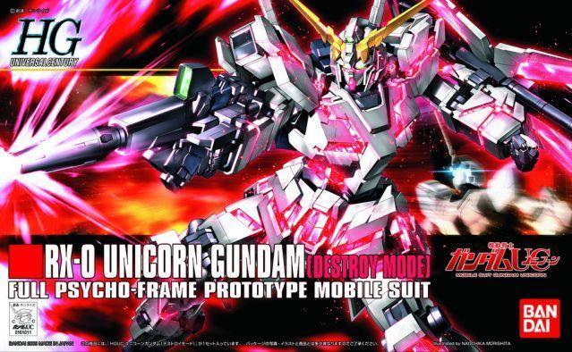 Bandai 100 Unicorn Gundam Destroy Mode HGUC 1/144 Model Kit - A-Z Toy Hobby