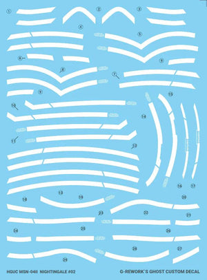 G-Rework Water Decal For HG Nightingale - A-Z Toy Hobby