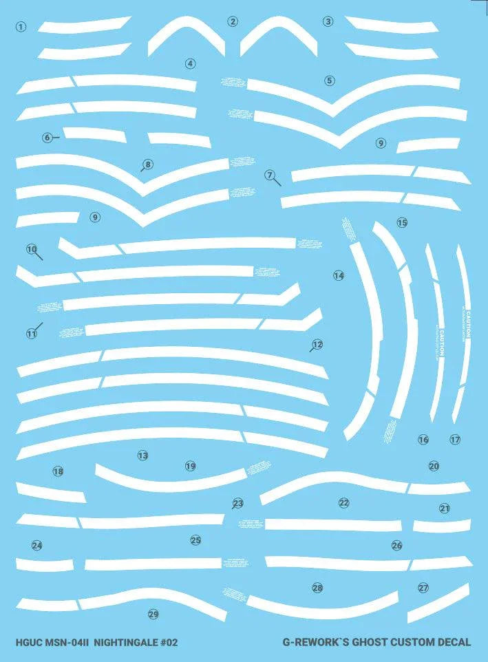 G-Rework Water Decal For HG Nightingale - A-Z Toy Hobby