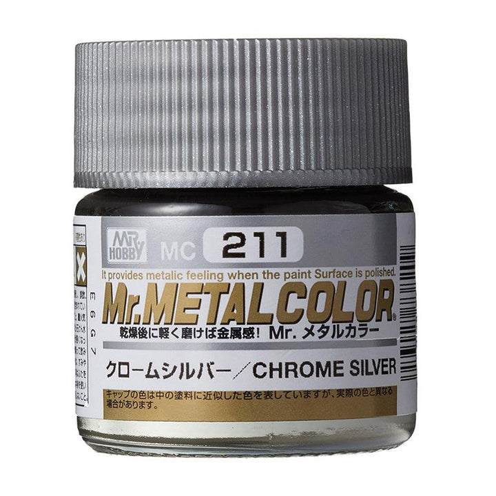 Mr. Hobby MC211 Mr. Metal Color Chrome Silver Paint 10ml - A-Z Toy Hobby