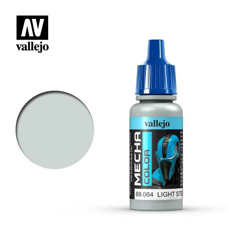 Vallejo 69064 Mecha Color Light Steel Acrylic Paint 17ml - A-Z Toy Hobby