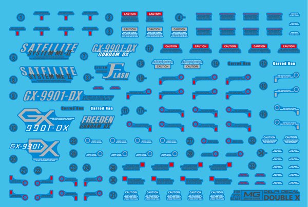 Delpi Water Decal For MG Double X - A-Z Toy Hobby