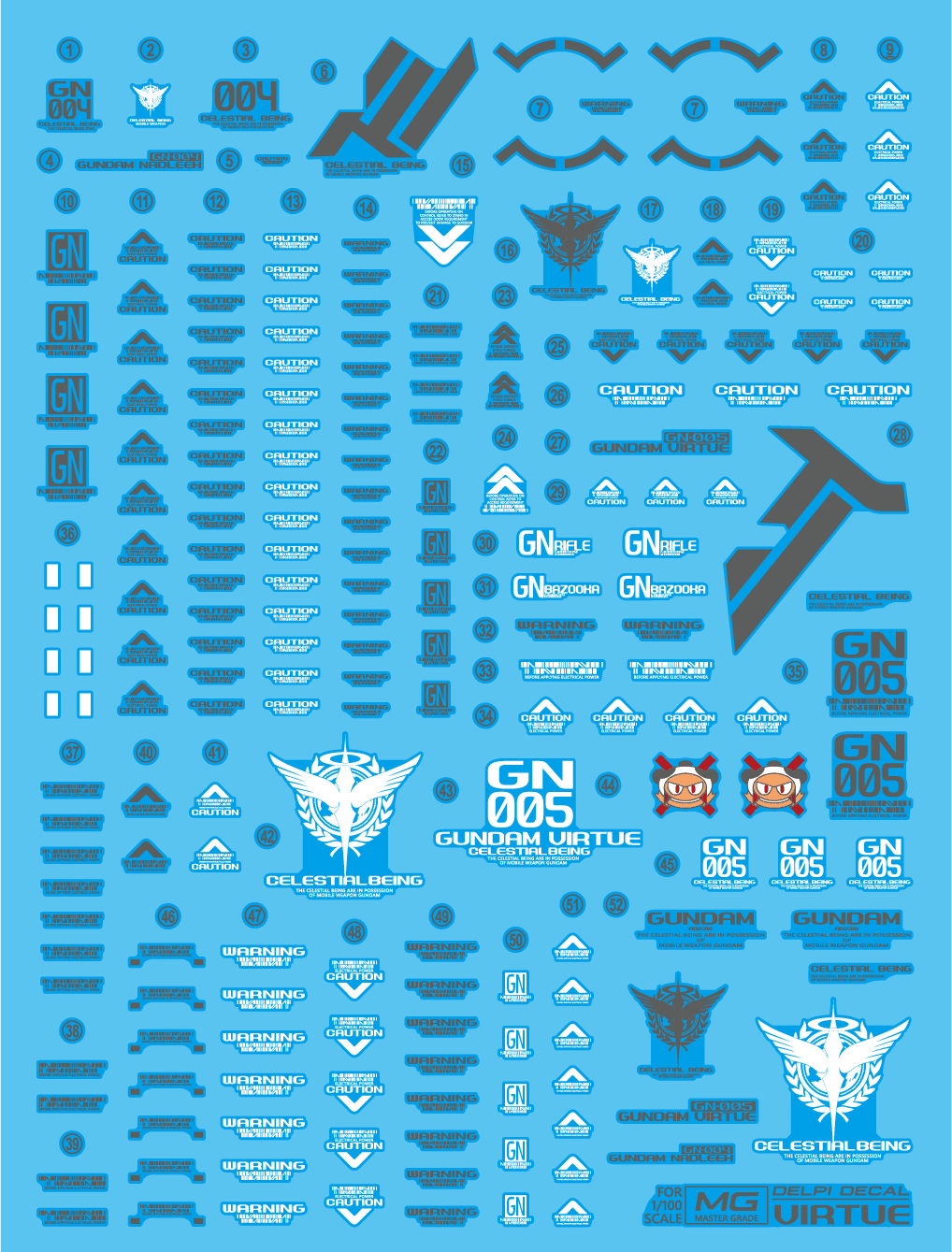 Delpi Water Decal For MG Virtue - A-Z Toy Hobby