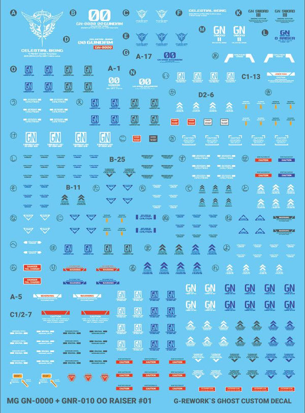 G-Rework Water Decal For MG 00 Raiser - A-Z Toy Hobby