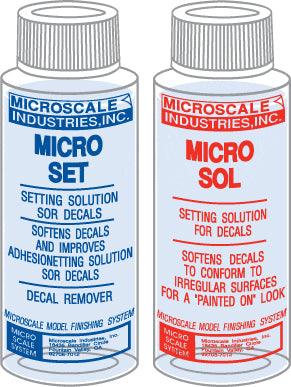 Microscale MI-1/MI-2 Micro Set/Sol Decal Setting Solution 1oz - A-Z Toy Hobby