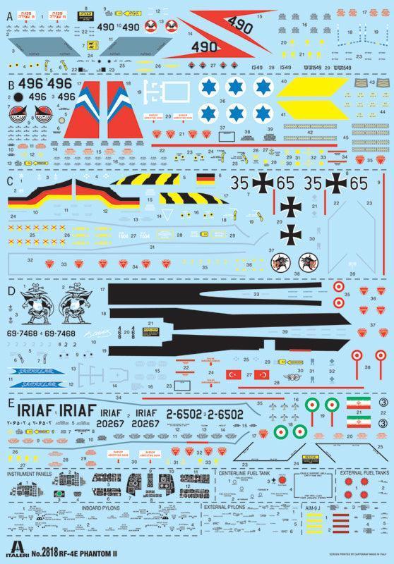 Italeri 2818 RF-4E Phantom II 1/48 Model Kit - A-Z Toy Hobby
