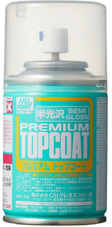 Mr. Hobby B602 Mr. Premium Top Coat Semi Gloss Spray Paint 88ml - A-Z Toy Hobby