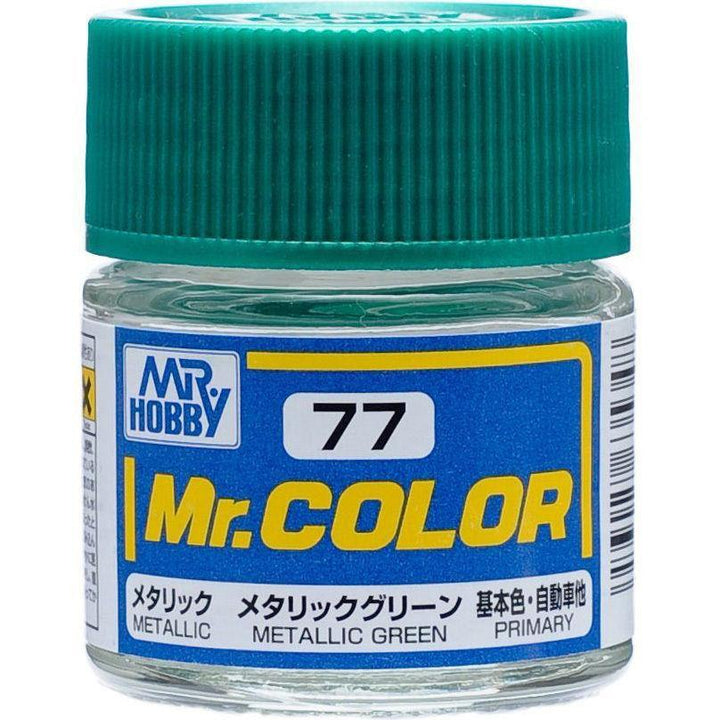 Mr. Hobby C77 Mr. Color Metallic Green Lacquer Paint 10ml - A-Z Toy Hobby
