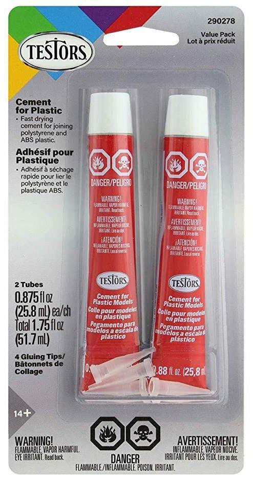 Testors 290278 Cement 2 Tubes Value Pack for Plastic Models - A-Z Toy Hobby