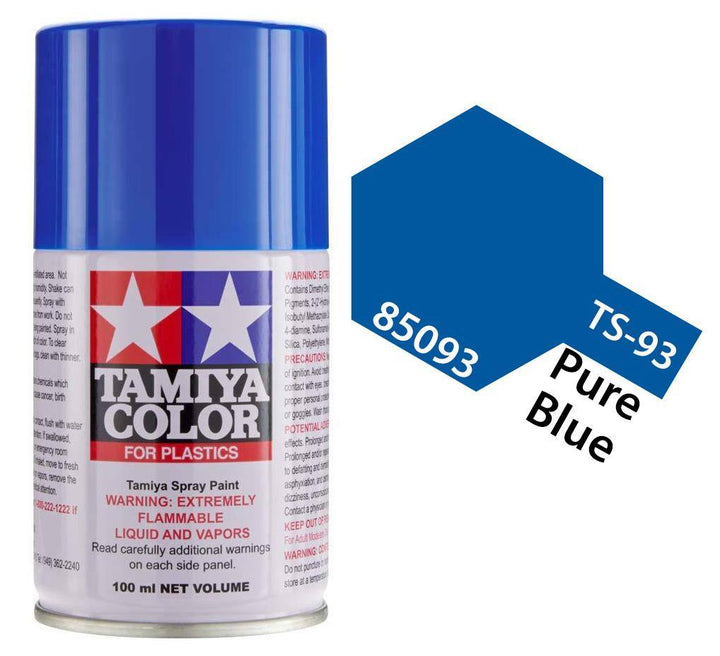 Tamiya 85093 TS-93 Pure Blue Lacquer Spray Paint 100m TAM85093 - A-Z Toy Hobby