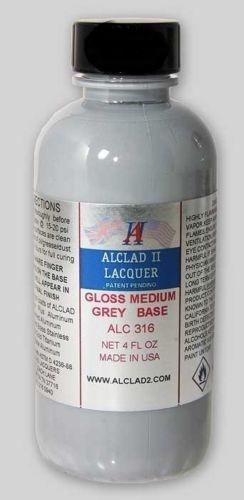 Alclad II ALC-316 Gloss Medium Gray Base Primer Paint 4oz - A-Z Toy Hobby