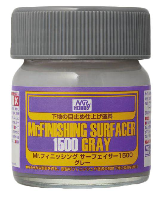 Mr. Hobby SF289 Mr. Finishing Surfacer 1500 Gray 40ml - A-Z Toy Hobby