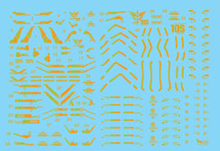 Delpi Gold Holo Water Decal For RG HG Sinanju - A-Z Toy Hobby