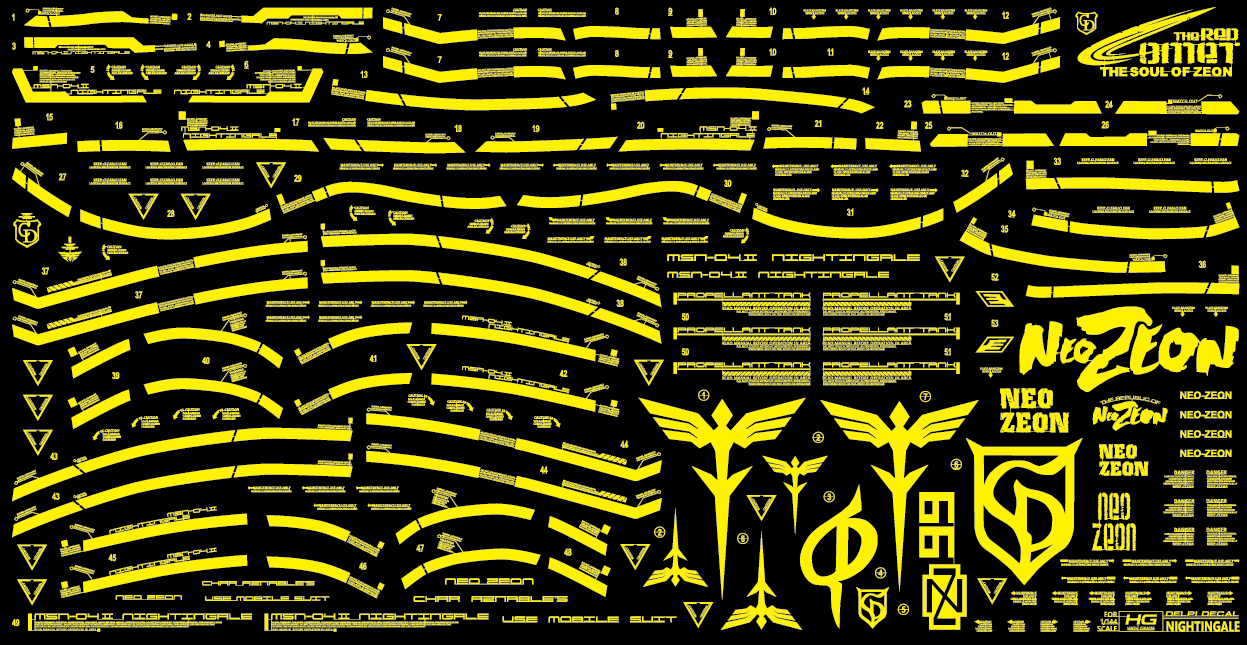 Delpi Gold Metal Sticker For HG Nightingale - A-Z Toy Hobby