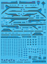 Delpi Water Decal For HG RX-105 Xi - A-Z Toy Hobby