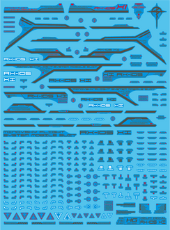 Delpi Water Decal For HG RX-105 Xi - A-Z Toy Hobby