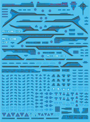 Delpi Water Decal For HG RX-105 Xi - A-Z Toy Hobby