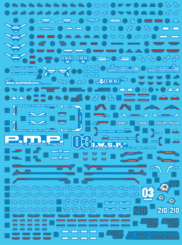 Delpi Water Decal For RG Strike Rouge + IWSP - A-Z Toy Hobby