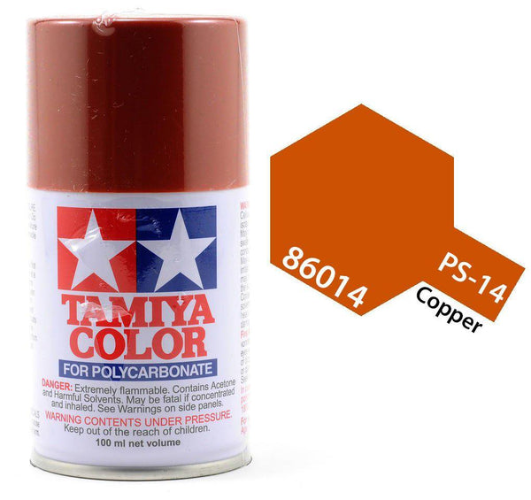 Tamiya 86014 PS-14 Copper Polycarbonate Spray Paint 100ml TAM86014 - A-Z Toy Hobby