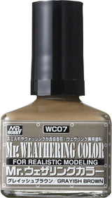 Mr. Hobby WC07 Mr. Weathering Color Grayish Brown 40ml - A-Z Toy Hobby