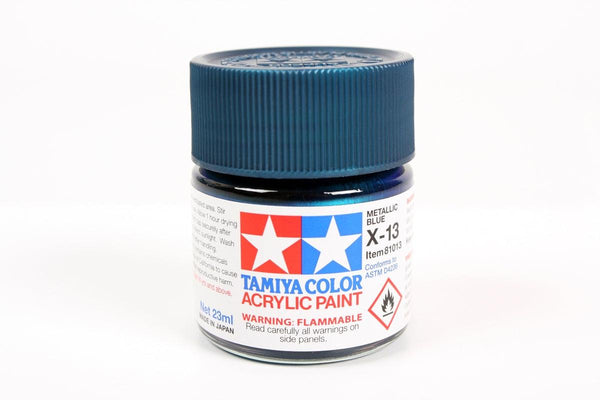 Tamiya 81013 X-13 Metallic Blue Acrylic Paint 23ml TAM81013 - A-Z Toy Hobby