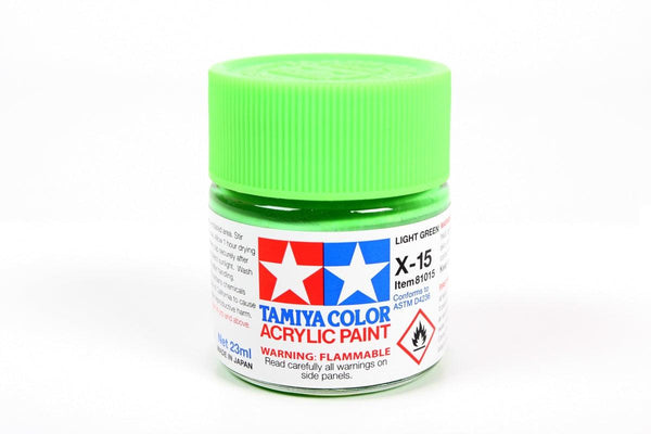 Tamiya 81015 X-15 Light Green Acrylic Paint 23ml TAM81015 - A-Z Toy Hobby