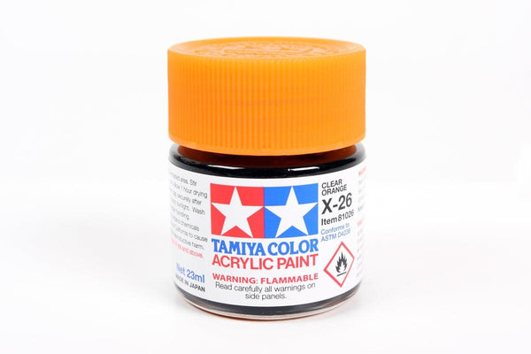 Tamiya 81026 X-26 Clear Orange Acrylic Paint 23ml TAM81026 - A-Z Toy Hobby