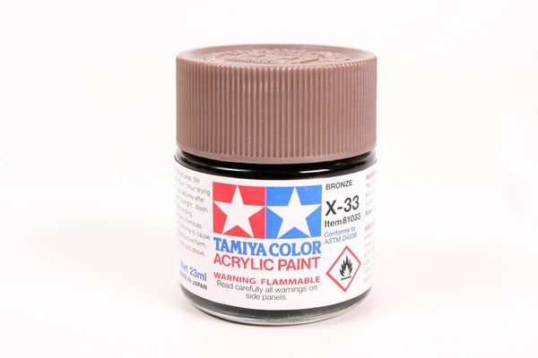 Tamiya 81033 X-33 Bronze Acrylic Paint 23ml TAM81033 - A-Z Toy Hobby