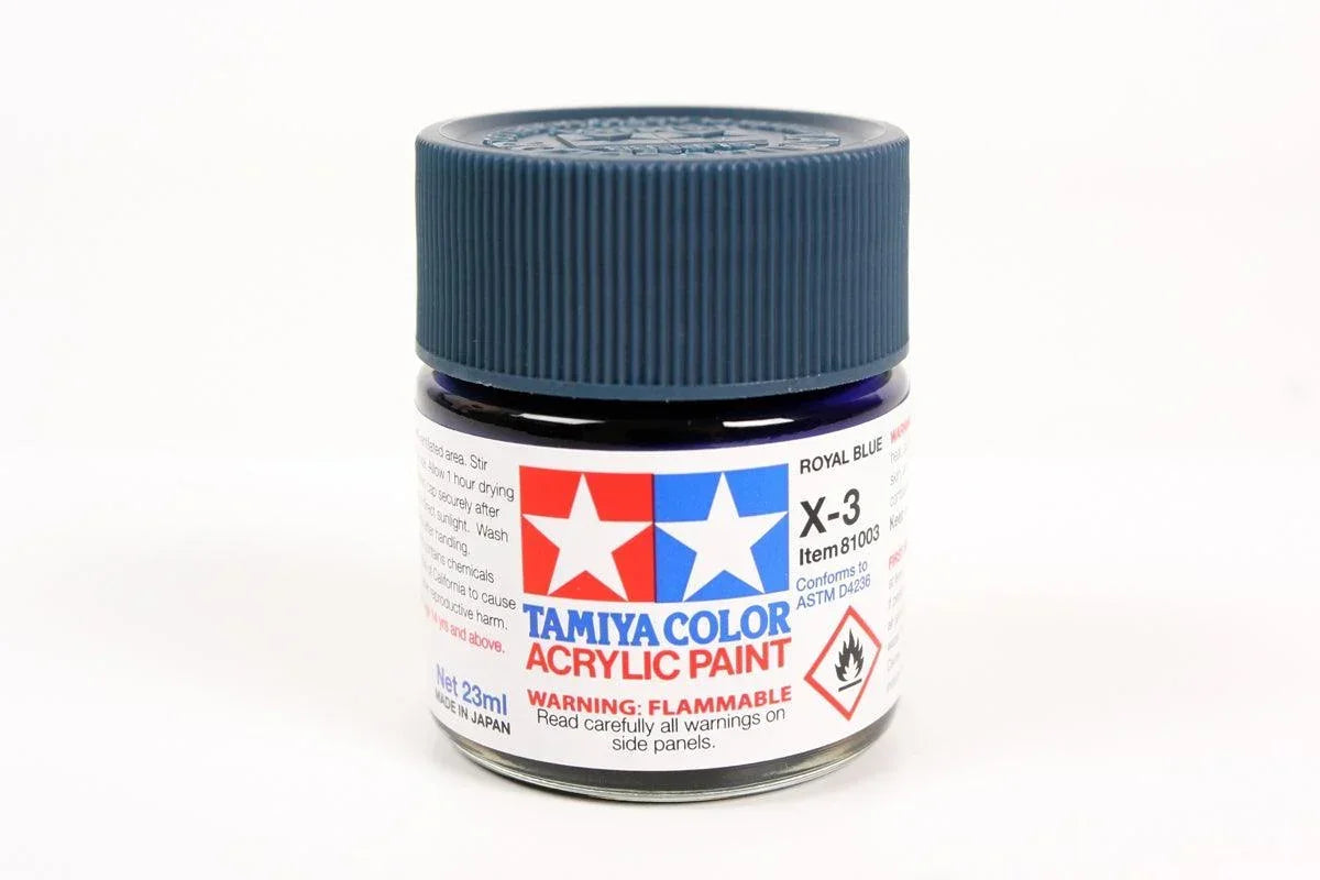Tamiya 81003 X-3 Royal Blue Acrylic Paint 23ml TAM81003 - A-Z Toy Hobby