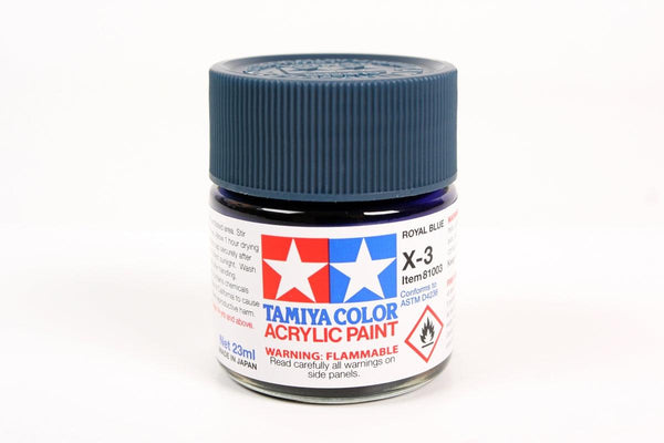 Tamiya 81003 X-3 Royal Blue Acrylic Paint 23ml TAM81003 - A-Z Toy Hobby