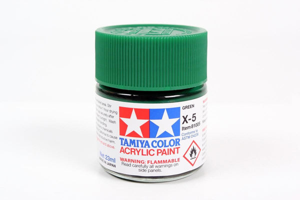 Tamiya 81005 X-5 Green Acrylic Paint 23ml TAM81005 - A-Z Toy Hobby