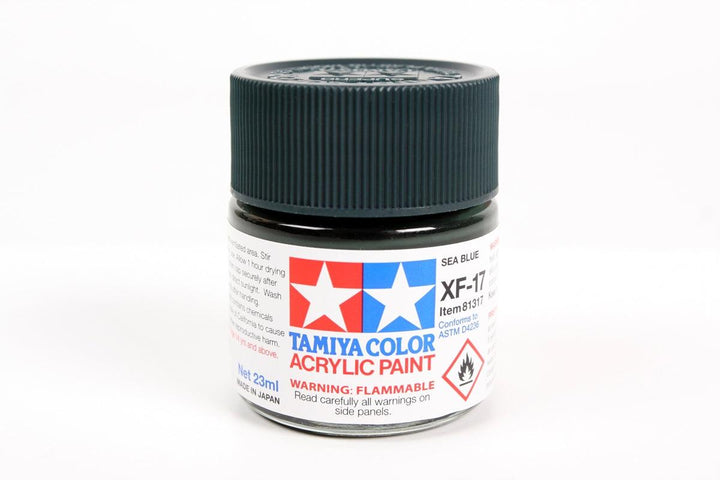 Tamiya 81317 XF-17 Sea Blue Acrylic Paint 23ml TAM81317 - A-Z Toy Hobby