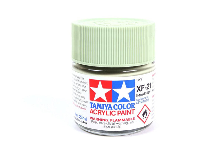 Tamiya 81321 XF-21 Sky Acrylic Paint 23ml TAM81321 - A-Z Toy Hobby