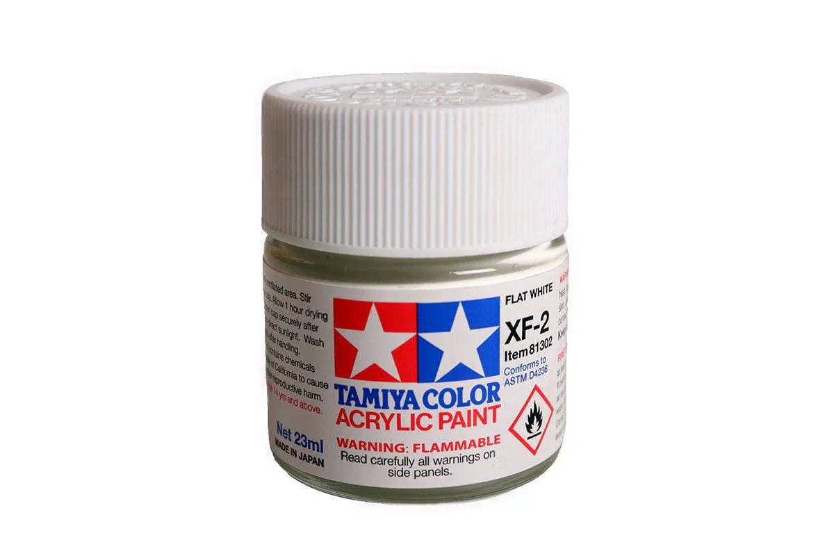 Tamiya 81302 XF-2 Flat White Acrylic Paint 23ml TAM81302 - A-Z Toy Hobby