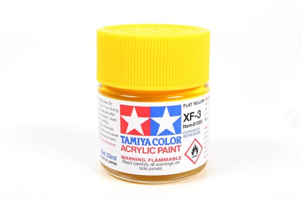 Tamiya 81303 XF-3 Flat Yellow Acrylic Paint 23ml TAM81303 - A-Z Toy Hobby