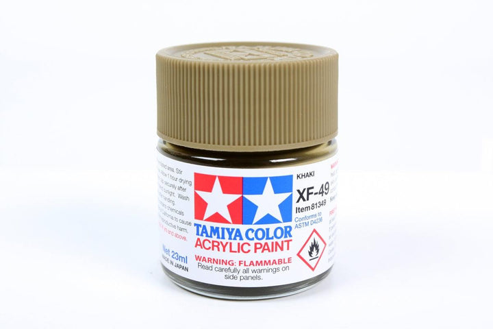 Tamiya 81349 XF-49 Khaki Acrylic Paint 23ml TAM81349 - A-Z Toy Hobby