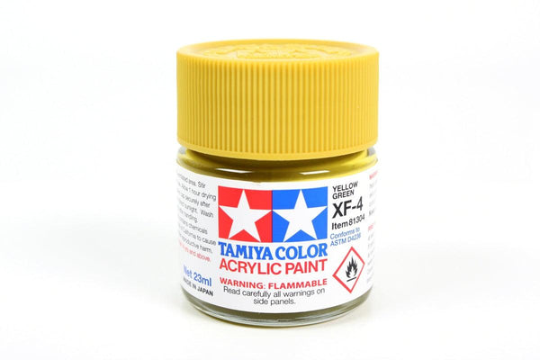 Tamiya 81304 XF-4 Yellow Green Acrylic Paint 23ml TAM81304 - A-Z Toy Hobby