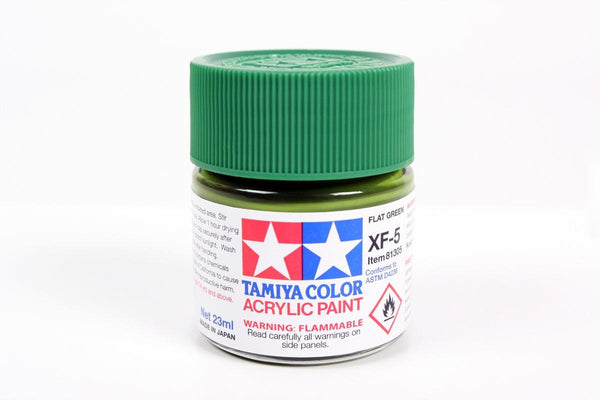 Tamiya 81305 XF-5 Flat Green Acrylic Paint 23ml TAM81305 - A-Z Toy Hobby