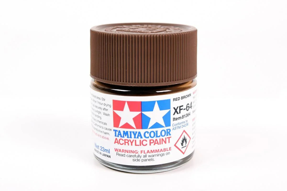 Tamiya 81364 XF-64 Red Brown Acrylic Paint 23ml TAM81364 - A-Z Toy Hobby
